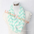 fashion women aqua/white jersey wholesale chevron scarf for autumn fall winter design cachecol,bufanda infinito,bufanda